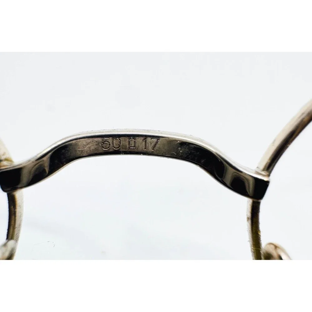Anne Klein Eyeglasses Womens Gold Metal Oval Frame 50-17-135 6013 K1028 50mm